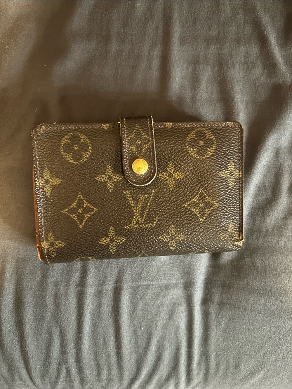 Louis Vuitton Monogram Canvas Brown and Gold Card Holder Wallet